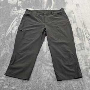 Eddie Bauer Cropped pants womens 14 cargo black casual active hiking outdoor